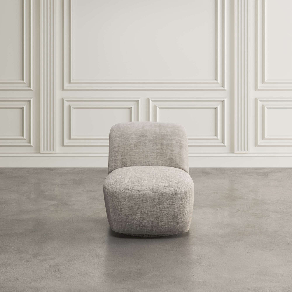 Jofran - Josie Upholstered Contemporary Casual Swivel Accent Chair, Grey - JOSIE-SW-GREY view 4