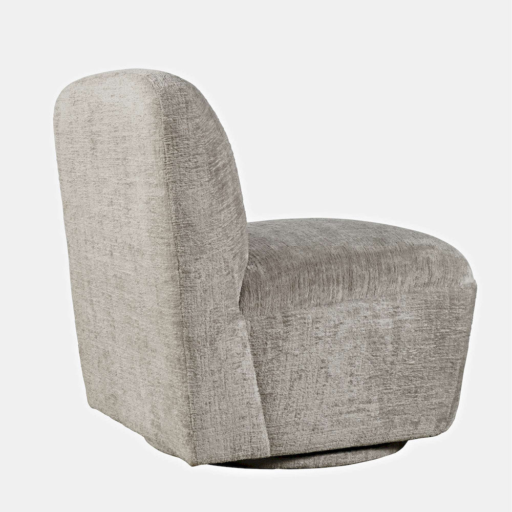 Jofran - Josie Upholstered Contemporary Casual Swivel Accent Chair, Grey - JOSIE-SW-GREY view 8
