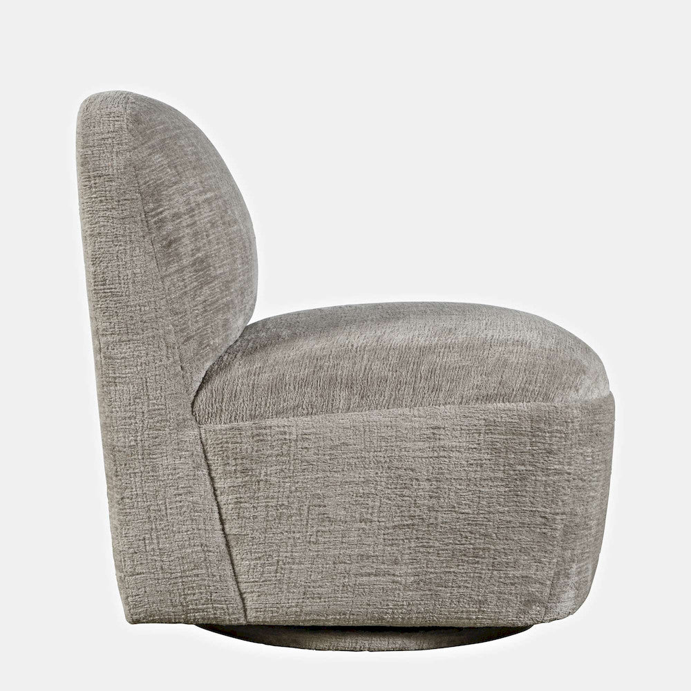 Jofran - Josie Upholstered Contemporary Casual Swivel Accent Chair, Grey - JOSIE-SW-GREY view 9