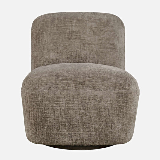 Jofran - Josie Upholstered Contemporary Casual Swivel Accent Chair, Mink - JOSIE-SW-MINK view 1