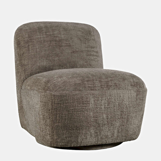 Jofran - Josie Upholstered Contemporary Casual Swivel Accent Chair, Mink - JOSIE-SW-MINK view 2
