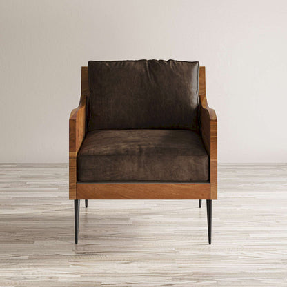 Jofran - Karma Genuine Leather Live Edge Accent Chair - Bourbon - KARMA-CH-BOURBON view 6