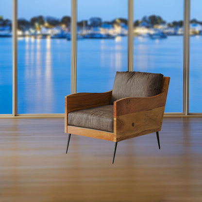 Jofran - Karma Genuine Leather Live Edge Accent Chair - Bourbon - KARMA-CH-BOURBON view 8