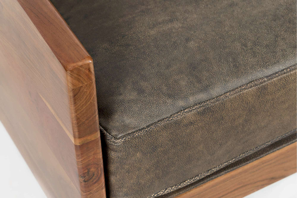 Jofran - Karma Genuine Leather Live Edge Accent Chair - Bourbon - KARMA-CH-BOURBON view 9