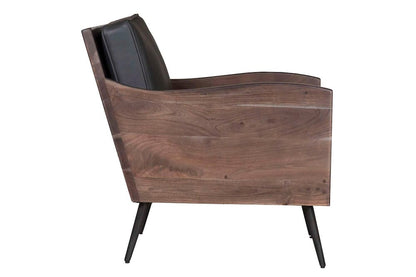 Jofran - Karma Genuine Leather Live Edge Accent Chair - Slate - KARMA-CH-SLATE view 4