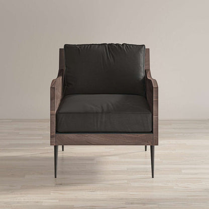 Jofran - Karma Genuine Leather Live Edge Accent Chair - Slate - KARMA-CH-SLATE view 8