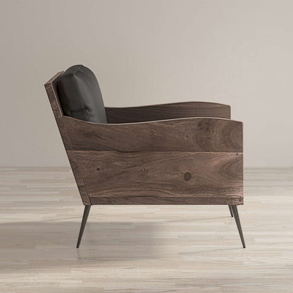 Jofran - Karma Genuine Leather Live Edge Accent Chair - Slate - KARMA-CH-SLATE view 9
