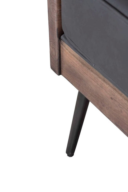 Jofran - Karma Genuine Leather Live Edge Accent Chair - Slate - KARMA-CH-SLATE view 12