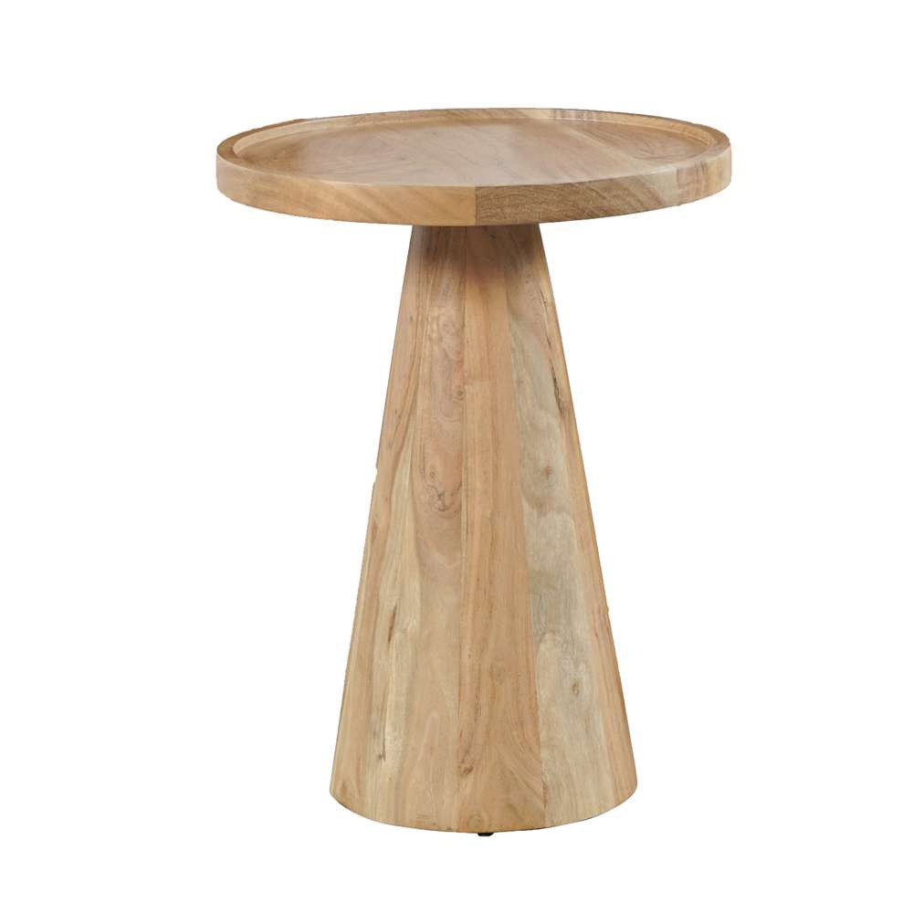 Jofran - Knox Mid-Century Modern Solid Hardwood Round Accent Tables (Set of 3) Natural - 2330-KNOXNAT veiw 2