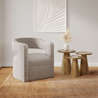 Jofran - Knox Mid-Century Modern Solid Hardwood Round Accent Tables (Set of 3) Natural - 2330-KNOXNAT view 4