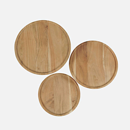 Jofran - Knox Mid-Century Modern Solid Hardwood Round Accent Tables (Set of 3) Natural - 2330-KNOXNAT view 7