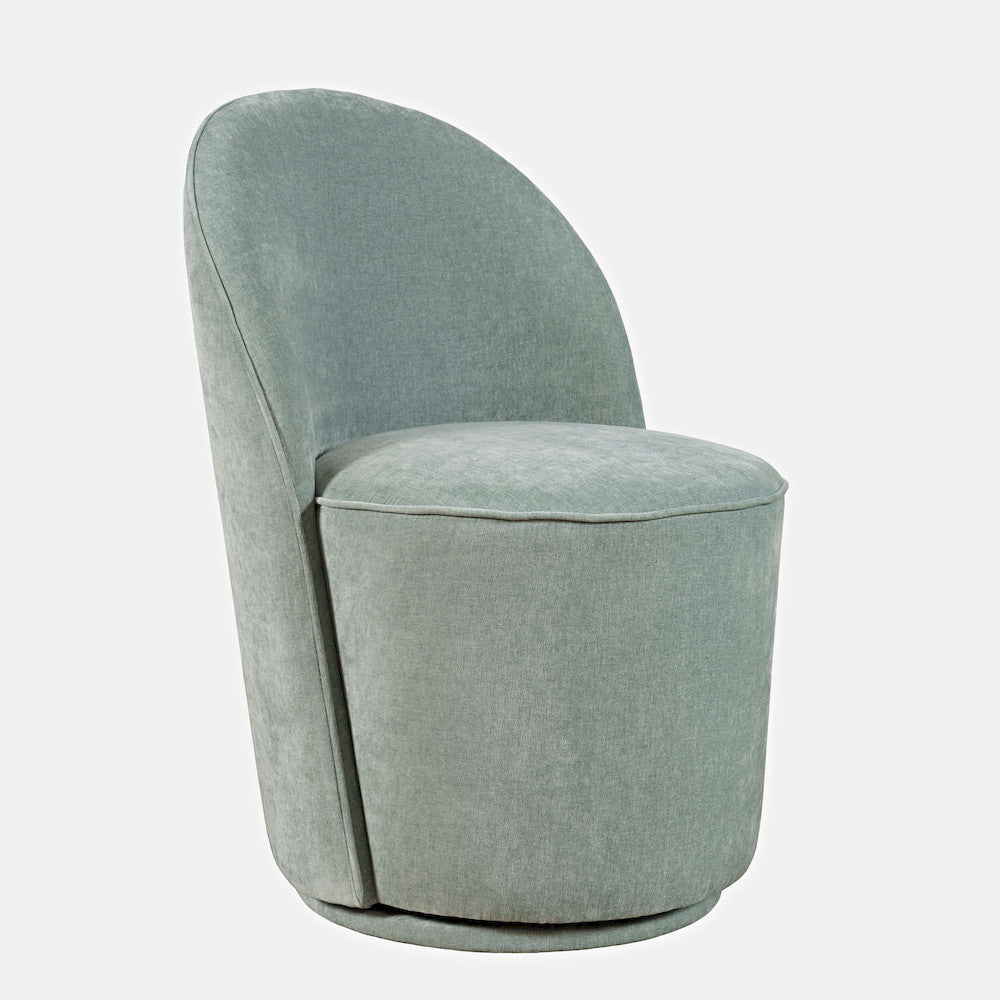 Jofran - Landon Mid-Century Modern Upholstered Swivel Dining Chair (Set of 2) Blue - 2271-LANDONBLU view 2