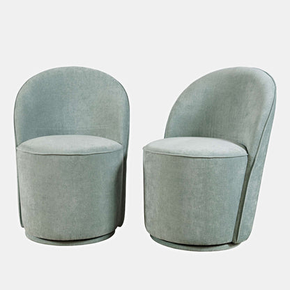 Jofran - Landon Mid-Century Modern Upholstered Swivel Dining Chair (Set of 2) Blue - 2271-LANDONBLU view 12