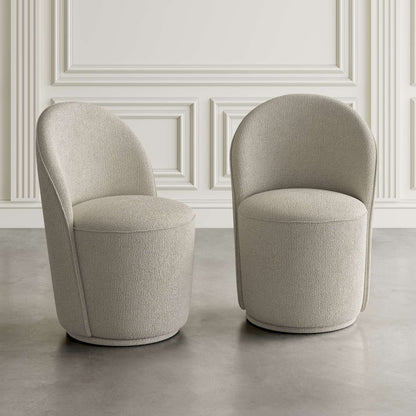 Jofran - Landon Mid-Century Modern Upholstered Swivel Dining Chair (Set of 2) Gray - 2271-LANDONGRY view 7