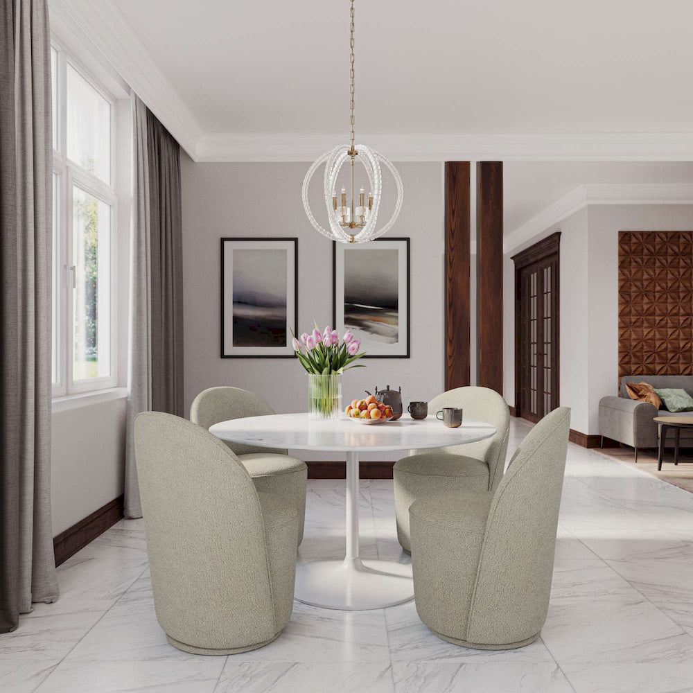 Jofran - Landon Mid-Century Modern Upholstered Swivel Dining Chair (Set of 2) Gray - 2271-LANDONGRY view 12