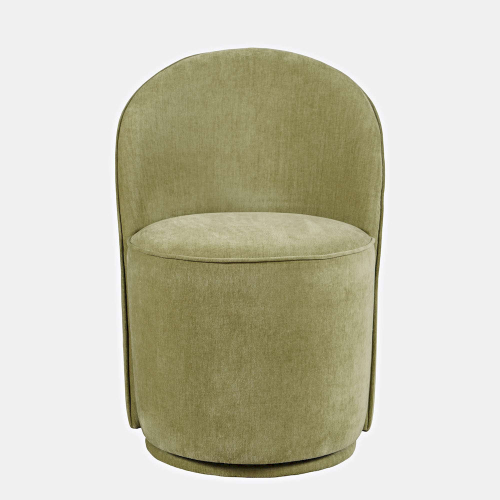 Jofran - Landon Mid-Century Modern Upholstered Swivel Dining Chair (Set of 2) Green - 2271-LANDONGRN view 1
