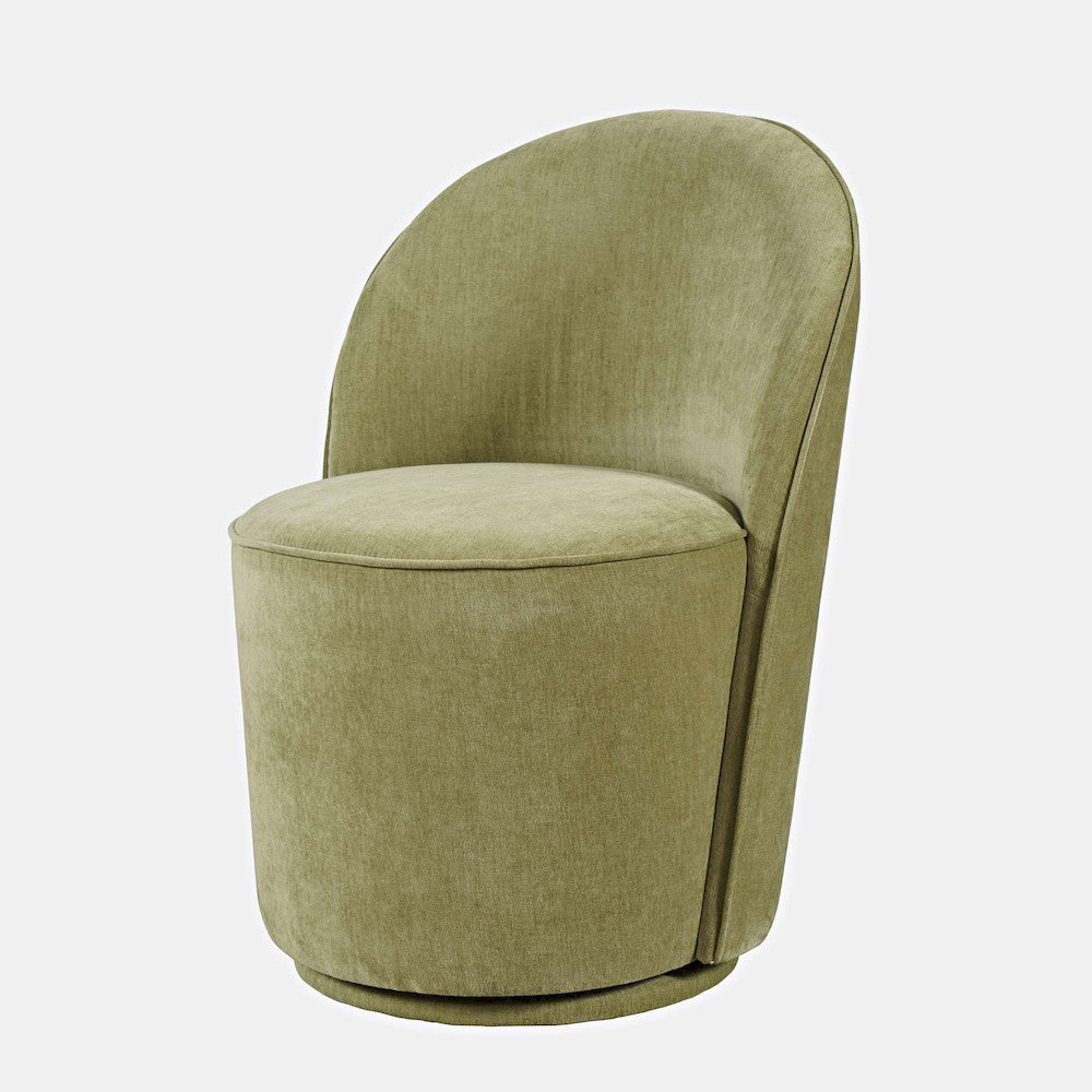 Jofran - Landon Mid-Century Modern Upholstered Swivel Dining Chair (Set of 2) Green - 2271-LANDONGRN view 3