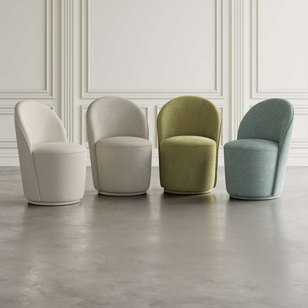 Jofran - Landon Mid-Century Modern Upholstered Swivel Dining Chair (Set of 2) Green - 2271-LANDONGRN view 6