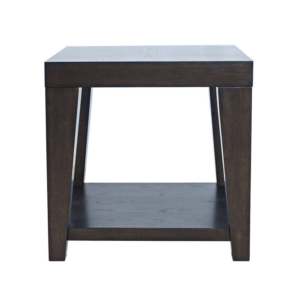 Jofran - Laurel Creek Modern Contemporary 24in Square End Table with Open Shelf in Espresso - 2450-3 view 3