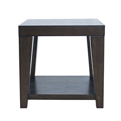 Jofran - Laurel Creek Modern Contemporary 24in Square End Table with Open Shelf in Espresso - 2450-3 view 3
