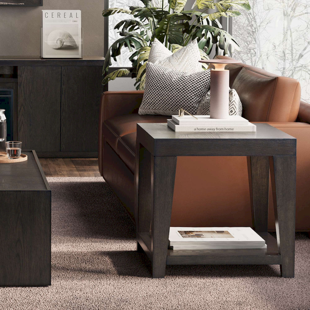 Jofran - Laurel Creek Modern Contemporary 24in Square End Table with Open Shelf in Espresso - 2450-3 view 9
