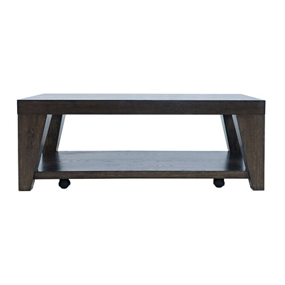 Jofran - Laurel Creek Modern Contemporary 50in Coffee Table with Storage Shelf and Hidden Casters in Espresso - 2450-1 view 1