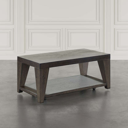 Jofran - Laurel Creek Modern Contemporary 50in Coffee Table with Storage Shelf and Hidden Casters in Espresso - 2450-1 view 3