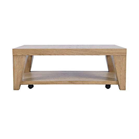 Jofran - Laurel Creek Modern Contemporary 50in Coffee Table with Storage Shelf and Hidden Casters in Natural - 2460-1 view 1