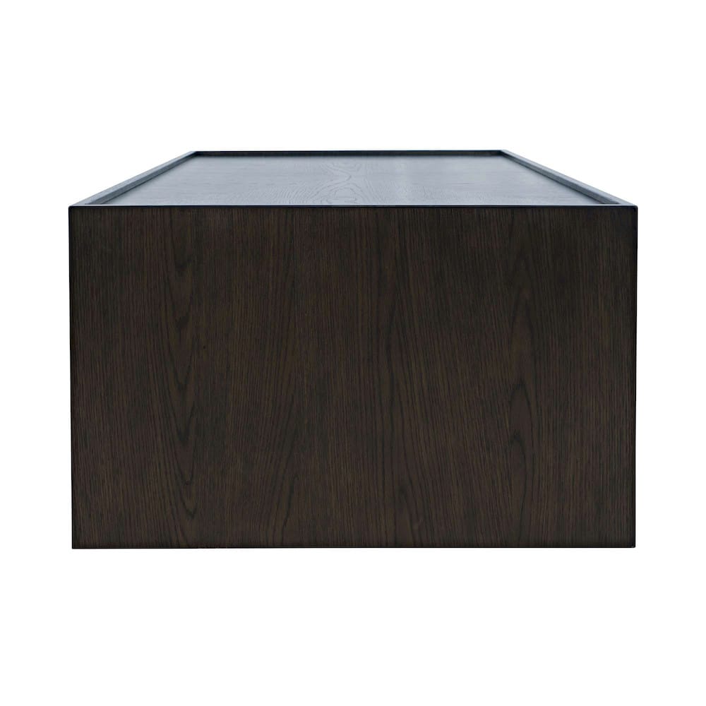 Jofran - Laurel Creek Modern Contemporary 52in Block Coffee Table with Hidden Casters in Espresso - 2450-5 view 4