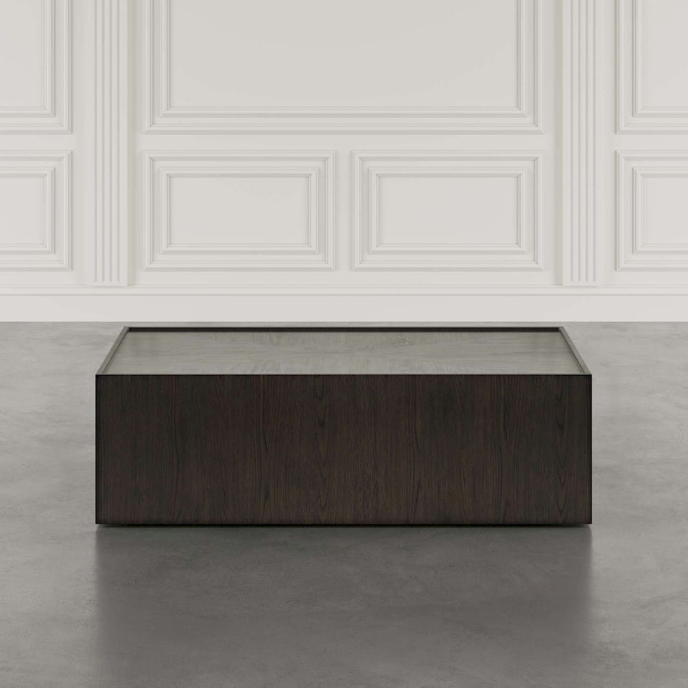 Jofran - Laurel Creek Modern Contemporary 52in Block Coffee Table with Hidden Casters in Espresso - 2450-5 view 6
