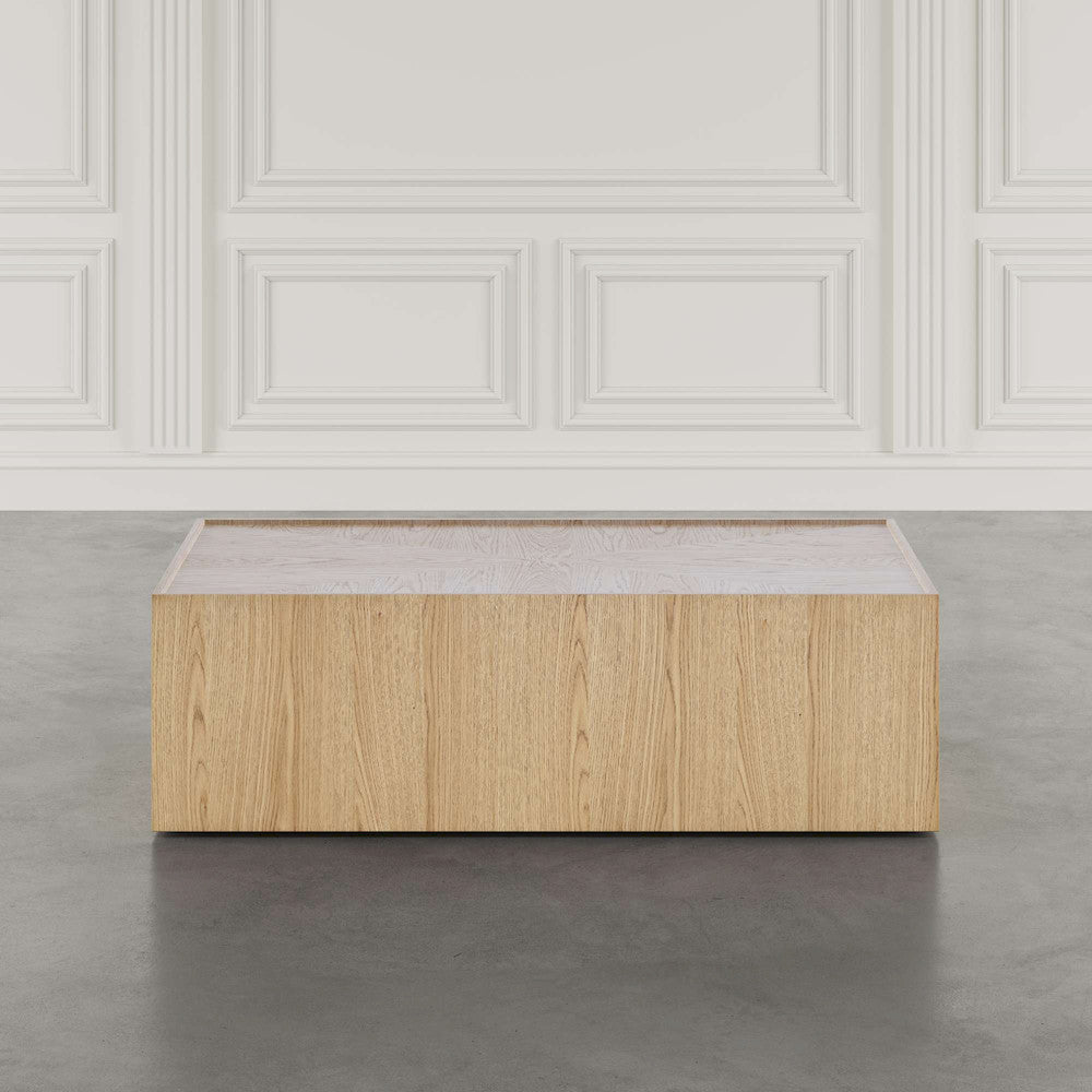 Jofran - Laurel Creek Modern Contemporary 52in Block Coffee Table with Hidden Casters in Natural - 2460-5 view 5