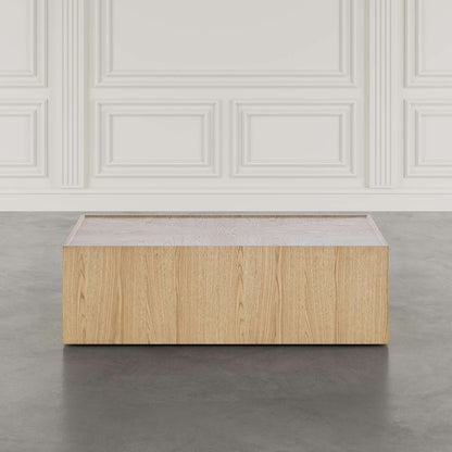 Jofran - Laurel Creek Modern Contemporary 52in Block Coffee Table with Hidden Casters in Natural - 2460-5 view 5