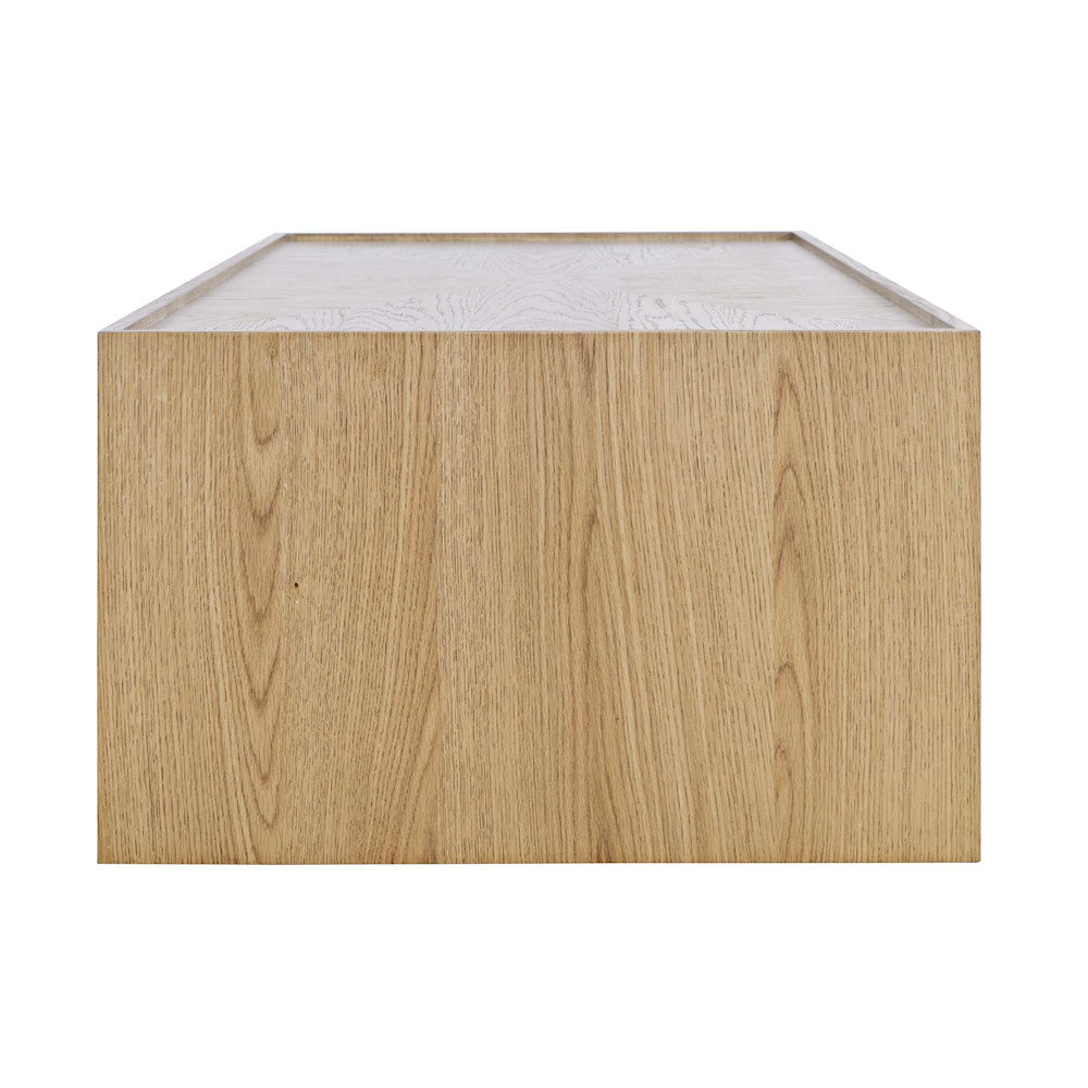 Jofran - Laurel Creek Modern Contemporary 52in Block Coffee Table with Hidden Casters in Natural - 2460-5 view 8