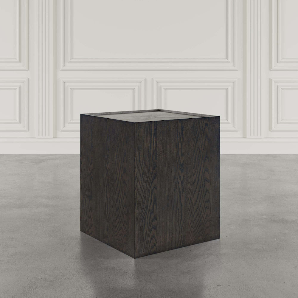 Jofran - Laurel Creek Modern Contemporary Square Block Pedestal End Table in Espresso - 2450-6 view 4