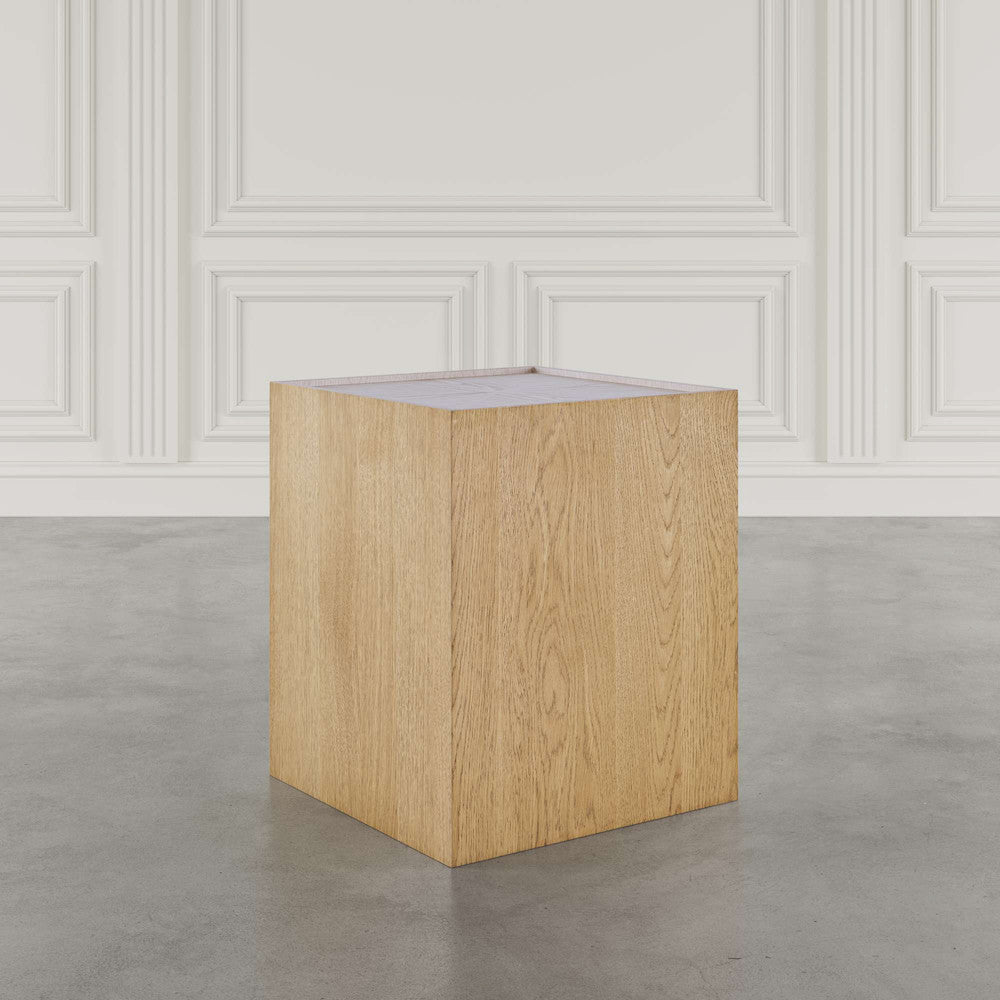 Jofran - Laurel Creek Modern Contemporary Square Block Pedestal End Table in Natural - 2460-6 view 3