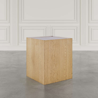 Jofran - Laurel Creek Modern Contemporary Square Block Pedestal End Table in Natural - 2460-6 view 3