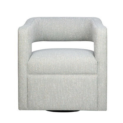 Jofran - Lexy Modern Sculpted Curved Upholstered Swivel Accent Chair, Spa - LEXY-SW-SPA view 1