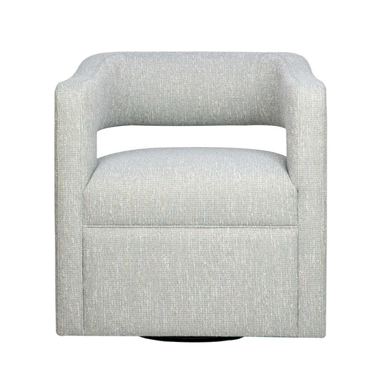 Jofran - Lexy Modern Sculpted Curved Upholstered Swivel Accent Chair, Spa - LEXY-SW-SPA view 1