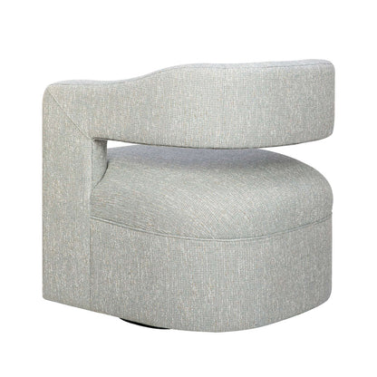 Jofran - Lexy Modern Sculpted Curved Upholstered Swivel Accent Chair, Spa - LEXY-SW-SPA view 3