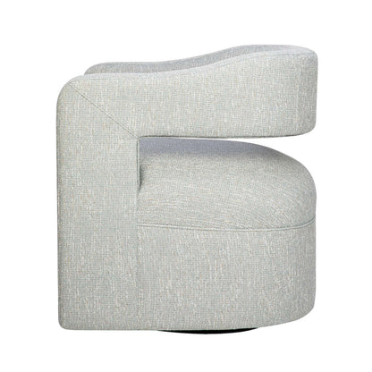 Jofran - Lexy Modern Sculpted Curved Upholstered Swivel Accent Chair, Spa - LEXY-SW-SPA view 7