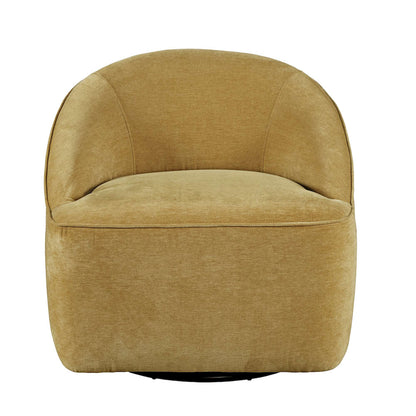 Jofran - Lulu Mid-Century Modern Upholstered Casual Swivel Accent Chair in Gold - LULU2-SW-GOLD view 1