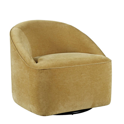Jofran - Lulu Mid-Century Modern Upholstered Casual Swivel Accent Chair in Gold - LULU2-SW-GOLD view 2