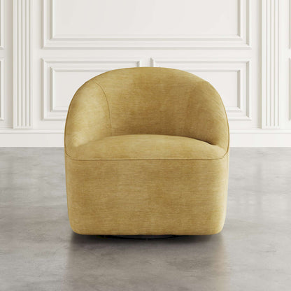 Jofran - Lulu Mid-Century Modern Upholstered Casual Swivel Accent Chair in Gold - LULU2-SW-GOLD view 4