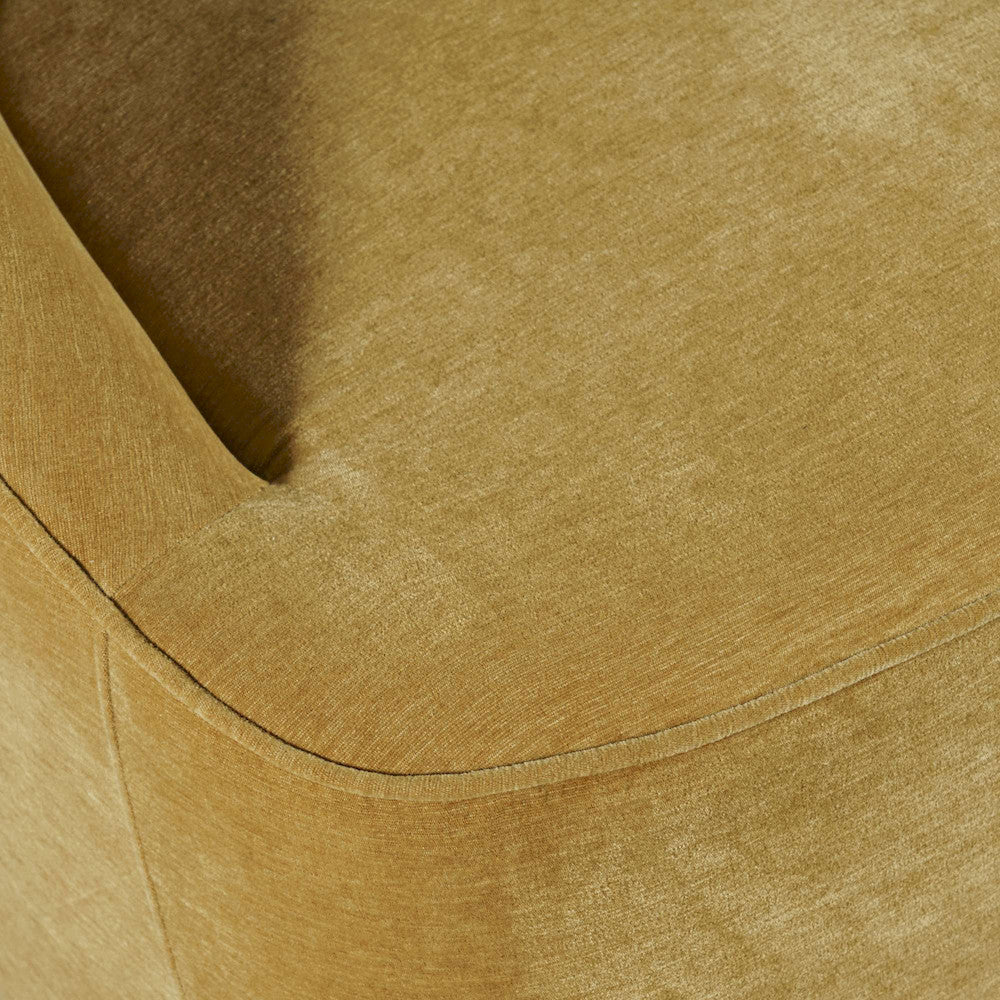 Jofran - Lulu Mid-Century Modern Upholstered Casual Swivel Accent Chair in Gold - LULU2-SW-GOLD view 8