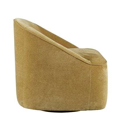 Jofran - Lulu Mid-Century Modern Upholstered Casual Swivel Accent Chair in Gold - LULU2-SW-GOLD view 9