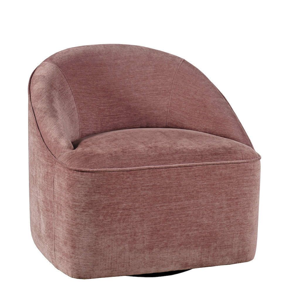 Jofran - Lulu Mid-Century Modern Upholstered Casual Swivel Accent Chair in Lilac - LULU2-SW-LILAC view 2