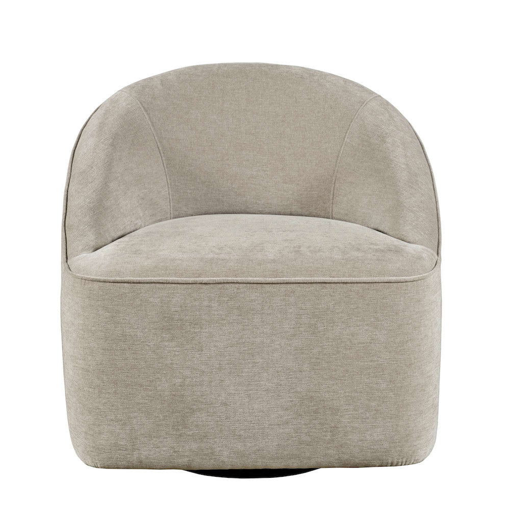Jofran - Lulu Mid-Century Modern Upholstered Casual Swivel Accent Chair in Taupe - LULU2-SW-TAUPE view 1
