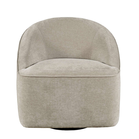 Jofran - Lulu Mid-Century Modern Upholstered Casual Swivel Accent Chair in Taupe - LULU2-SW-TAUPE view 1