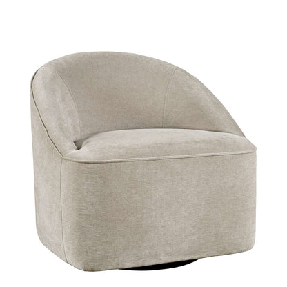 Jofran - Lulu Mid-Century Modern Upholstered Casual Swivel Accent Chair in Taupe - LULU2-SW-TAUPE view 2