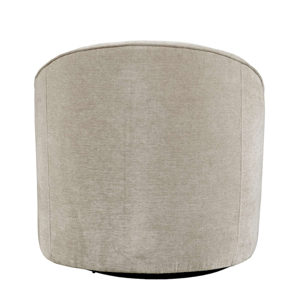 Jofran - Lulu Mid-Century Modern Upholstered Casual Swivel Accent Chair in Taupe - LULU2-SW-TAUPE view 3